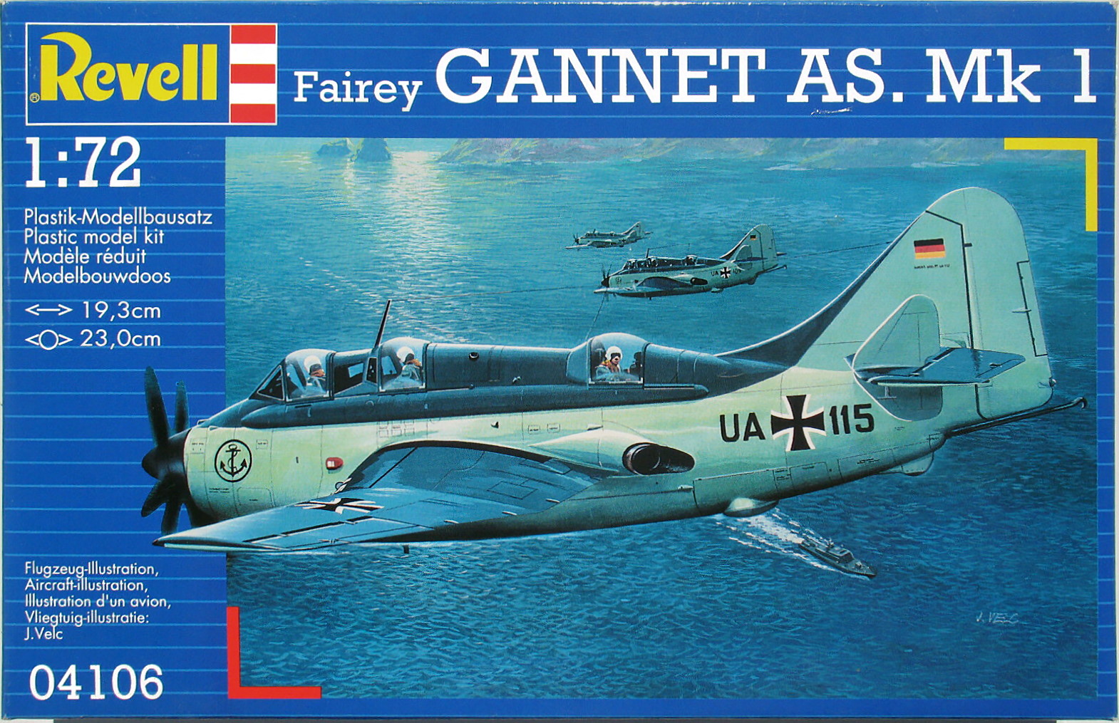 Revell 04106 Fairey GANNET AS. MK 1 Flugzeug Modellbausatz, box 1996